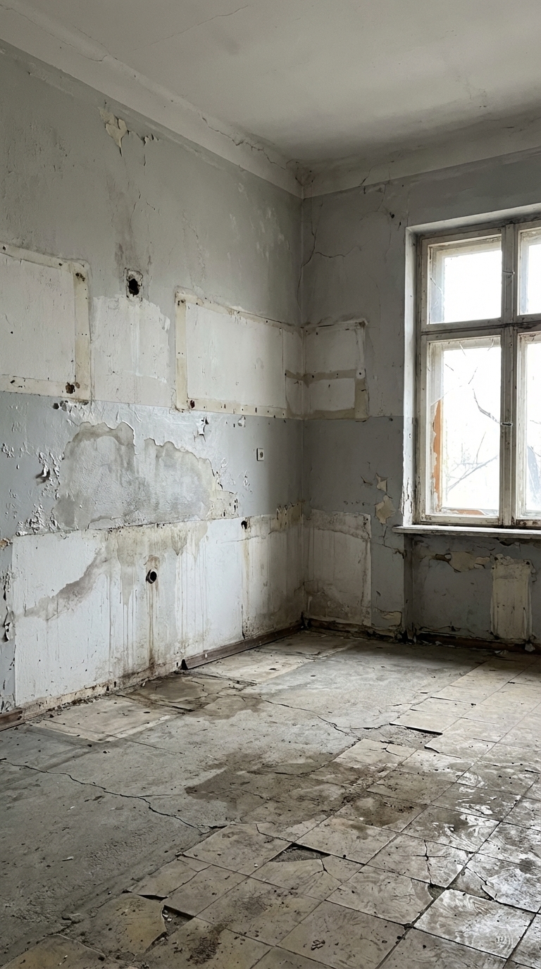 Before renovation — empty room