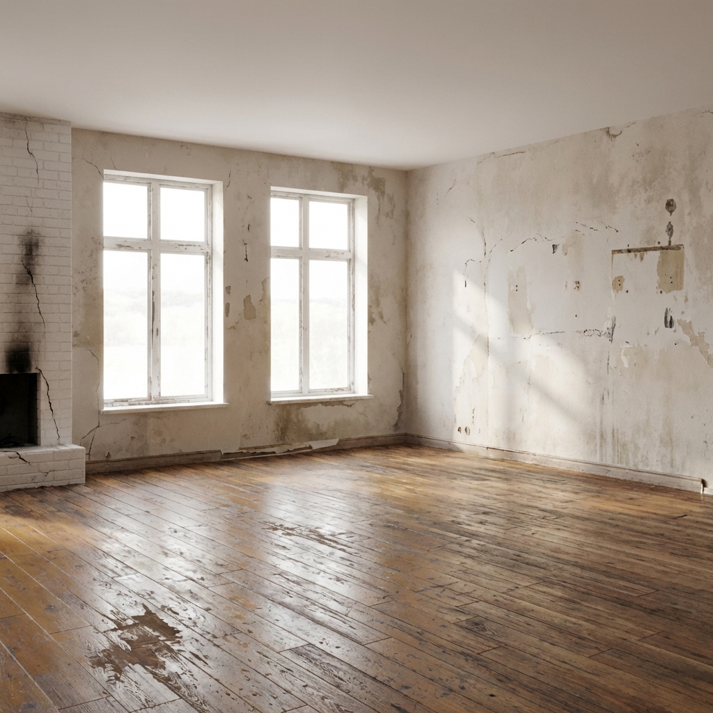 Before renovation — empty room