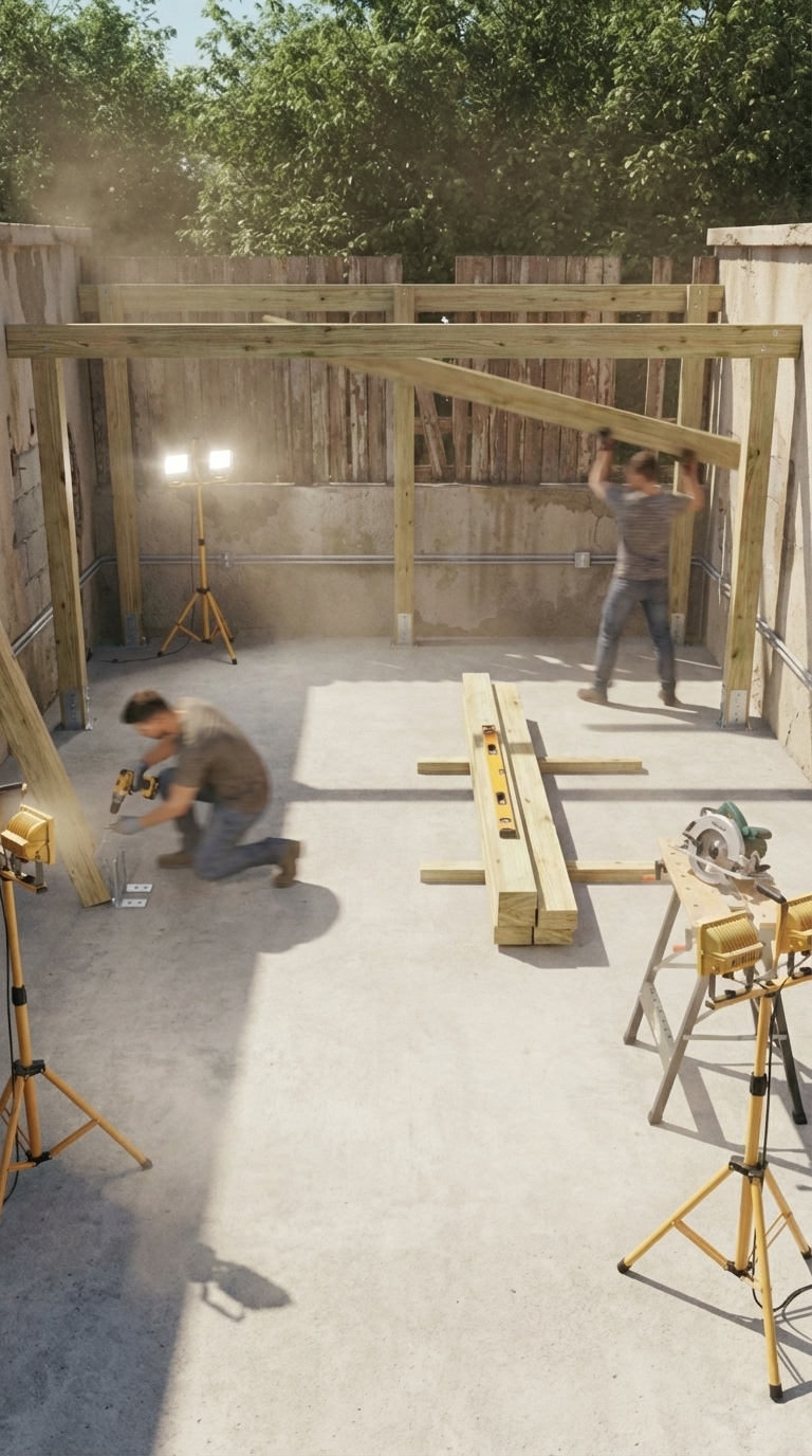 Structural framing and rough-in