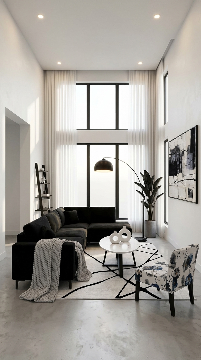 Modern Black and White Living Room Ideas: A $1,100 Transformation You Can Shop Right Now