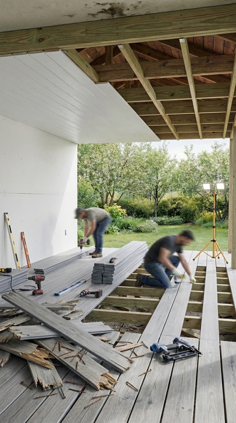 Drywall and subfloor installation