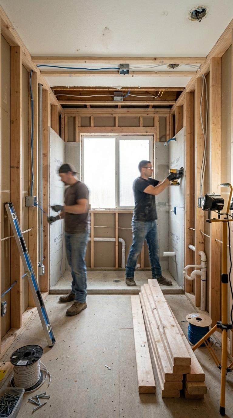 Structural framing and rough-in