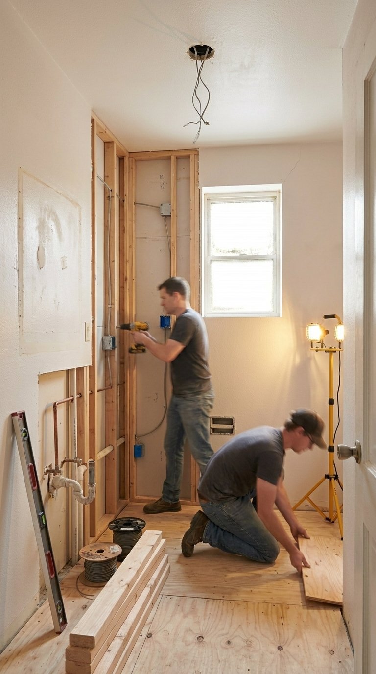 Structural framing and rough-in