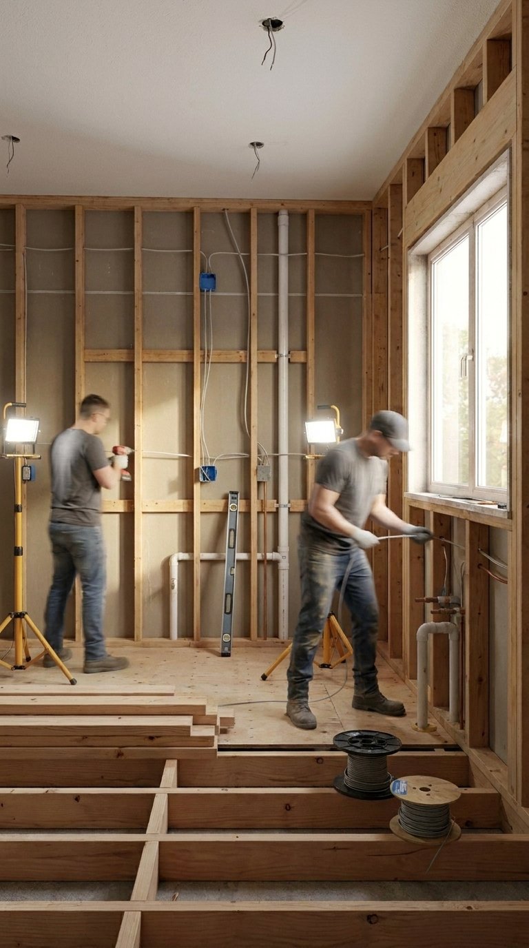 Structural framing and rough-in
