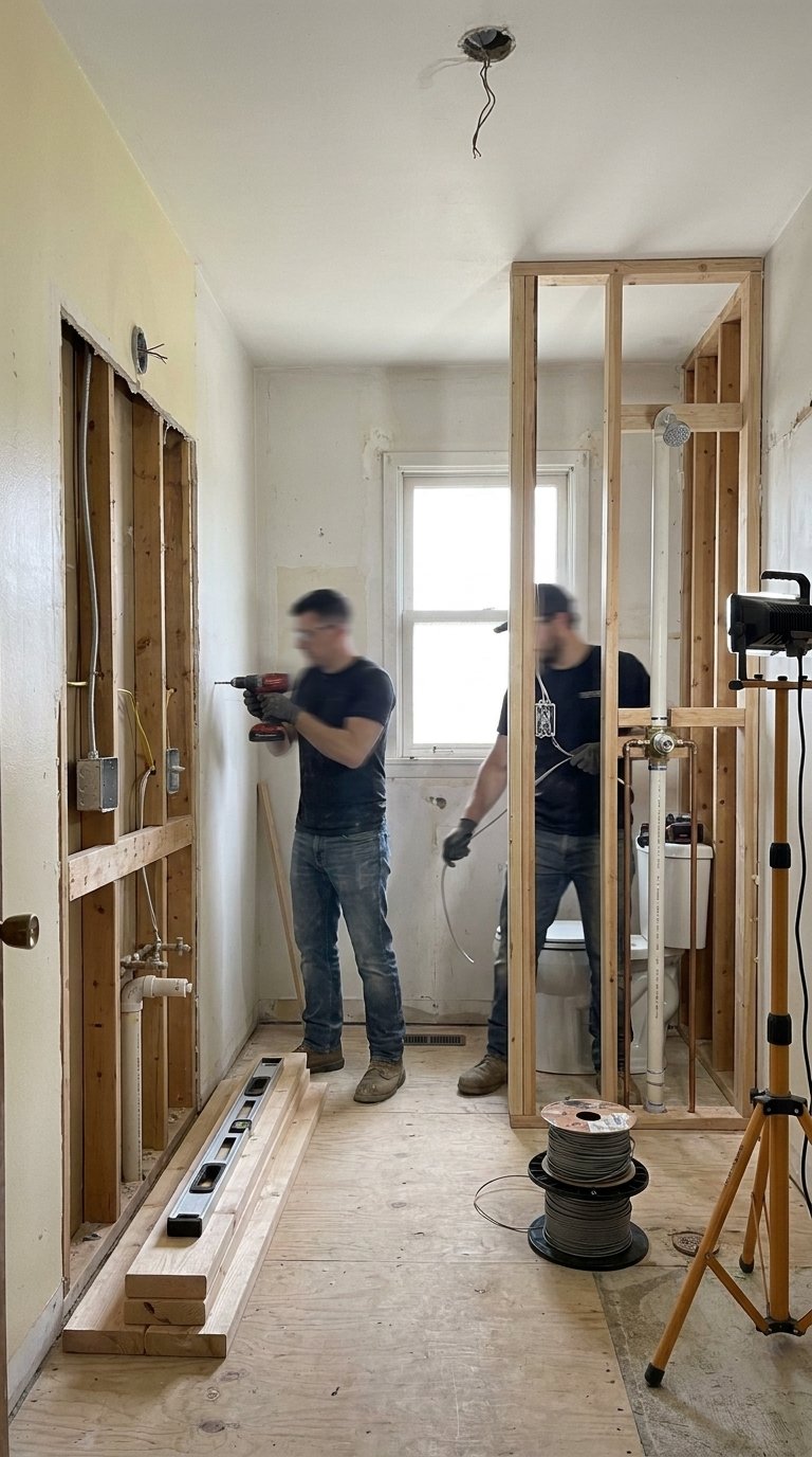 Structural framing and rough-in