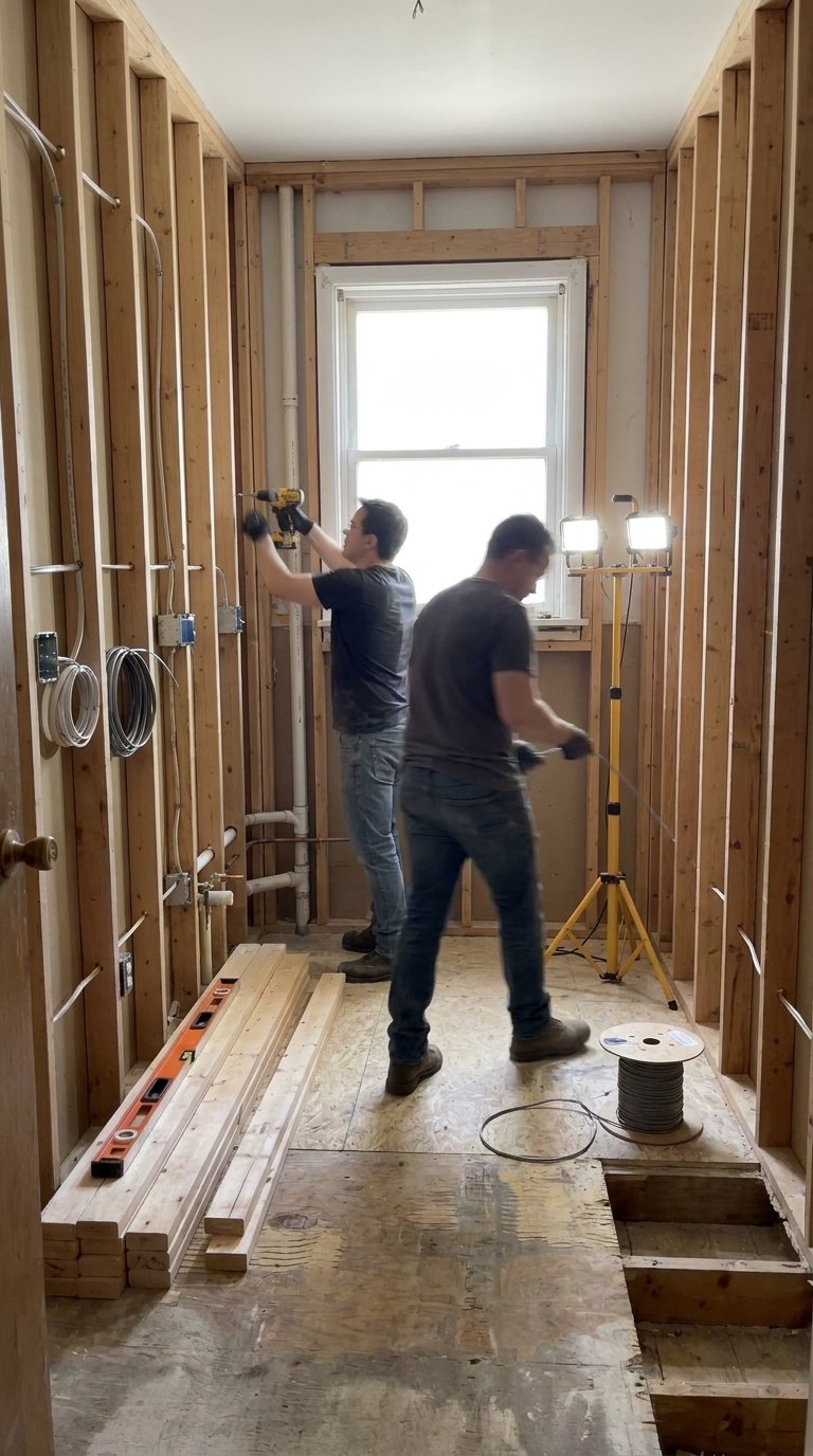 Structural framing and rough-in