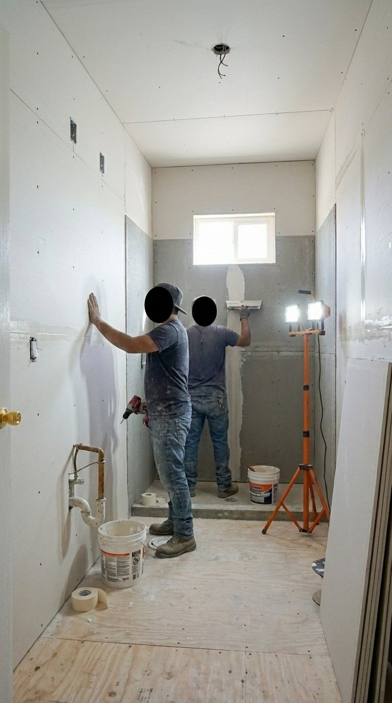 Drywall and subfloor installation