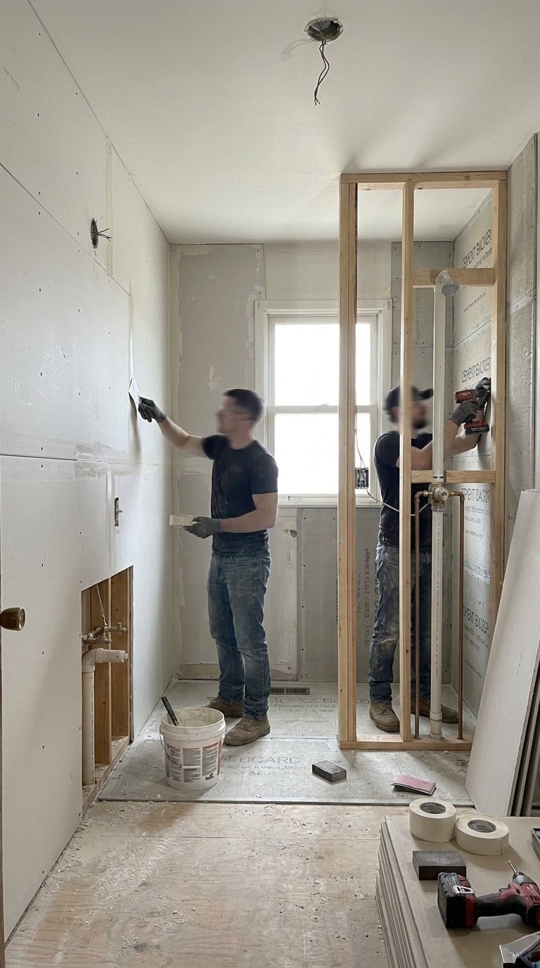 Drywall and subfloor installation