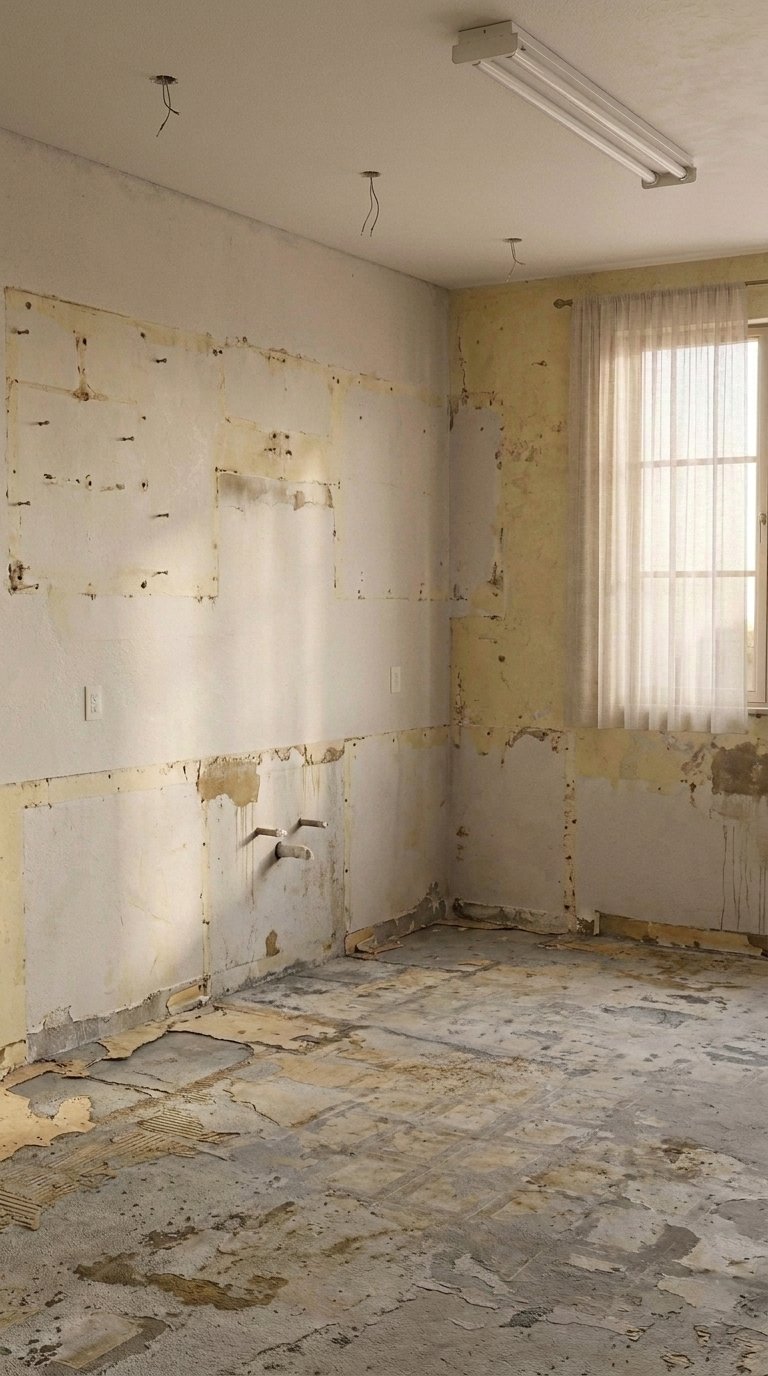 Before renovation — empty room, Egyptian kitchen design ideas