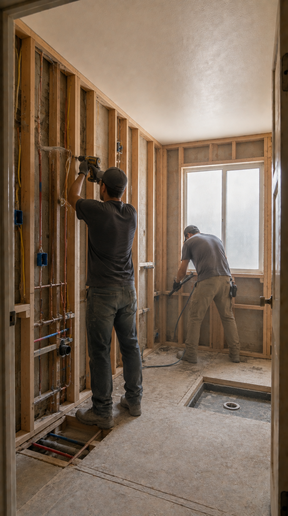 Structural framing and rough-in